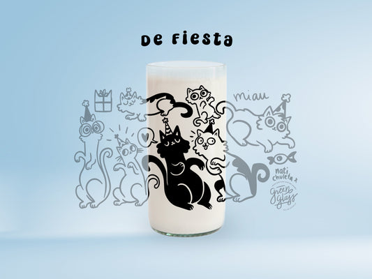 Vaso de Fiesta Miau Glass Color Transparente 500ml