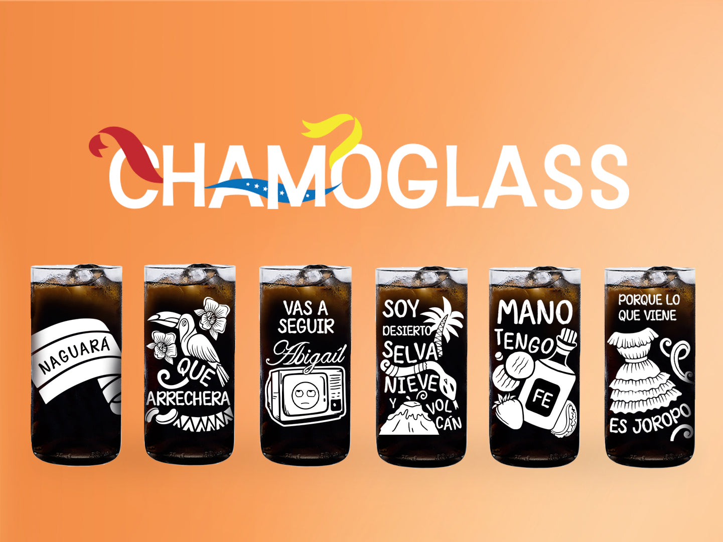 Chamo Glass - Juego de 6 Vasos - 500 ml