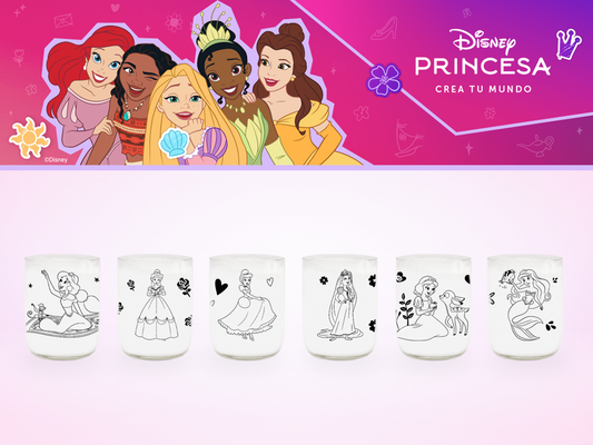 Disney Princesa: Colección Cute - Juego de 6 Vasos