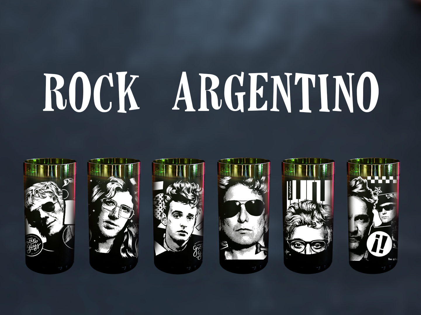 Rock Argentino - Juego de 6 Vasos