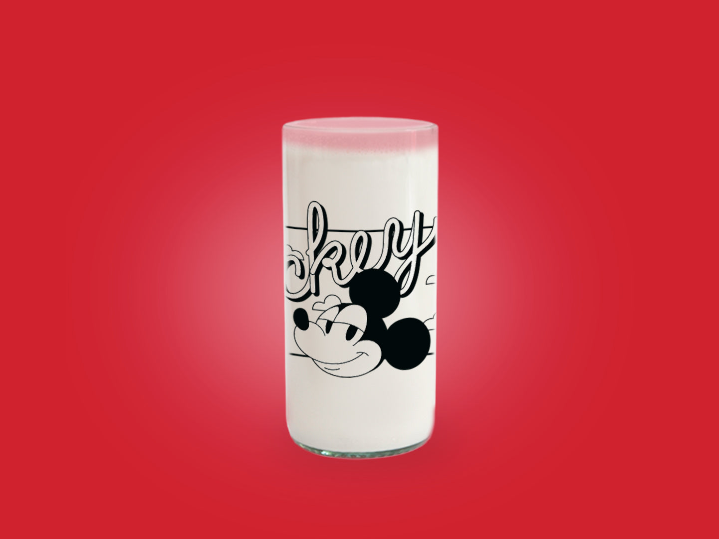 Vaso Frame Mickey y Amigos Retro Color Transparente 500 ml